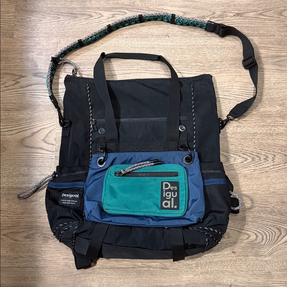 Desigyal Women's Green Xl Multi-Position Backpack, Polyester - Picture 2 of 3